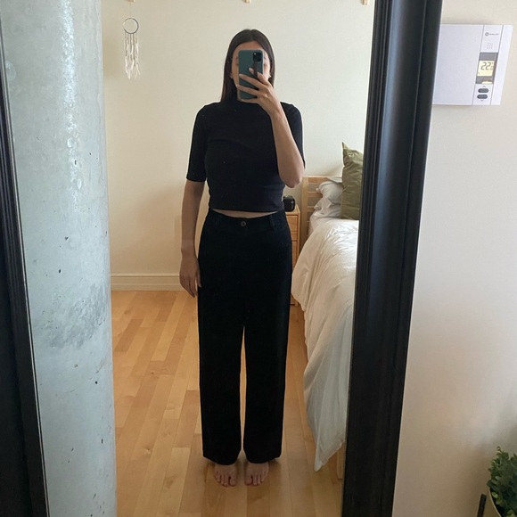 BLACK PANTS TEXTURED | TWIK - SIMONS | LARGE - Picture 1 of 4